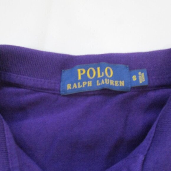 Polo Ralph Lauren Leather Patch Seed Stitch Shirt Purple Size Small‎ - Picture 4 of 4
